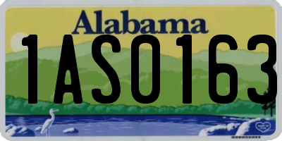 AL license plate 1AS0163