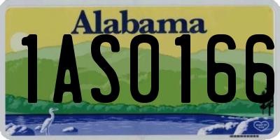 AL license plate 1AS0166