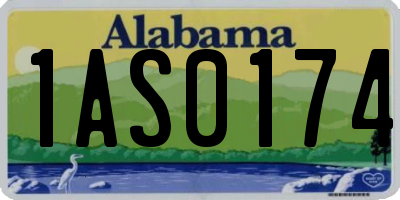 AL license plate 1AS0174