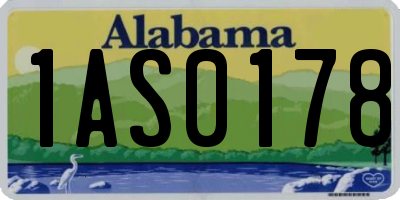 AL license plate 1AS0178