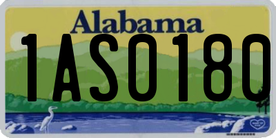 AL license plate 1AS0180