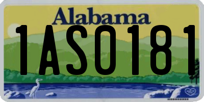 AL license plate 1AS0181