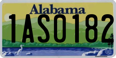 AL license plate 1AS0182
