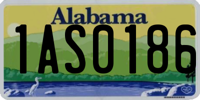 AL license plate 1AS0186