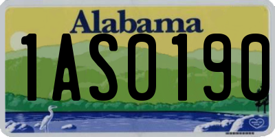 AL license plate 1AS0190