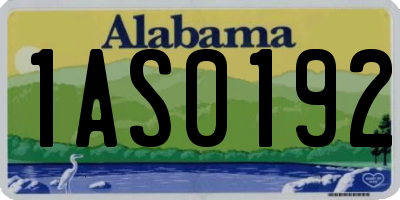 AL license plate 1AS0192