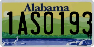AL license plate 1AS0193