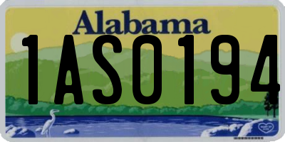 AL license plate 1AS0194