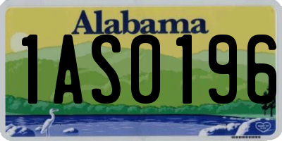 AL license plate 1AS0196
