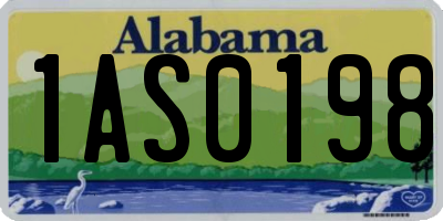 AL license plate 1AS0198