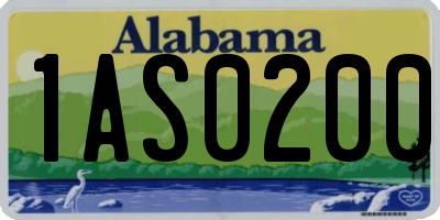 AL license plate 1AS0200