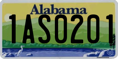 AL license plate 1AS0201