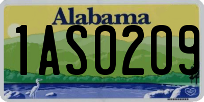AL license plate 1AS0209
