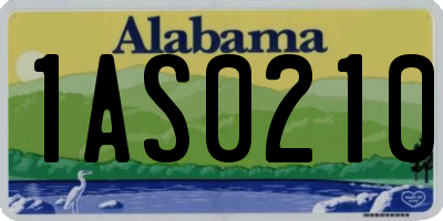 AL license plate 1AS0210