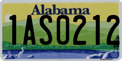 AL license plate 1AS0212