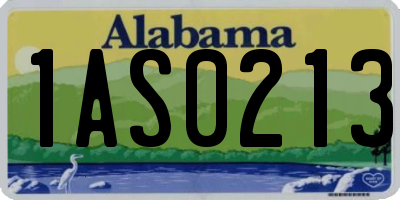 AL license plate 1AS0213