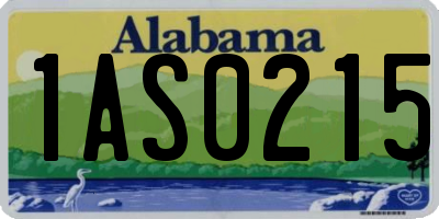 AL license plate 1AS0215