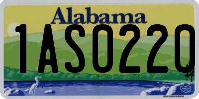 AL license plate 1AS0220