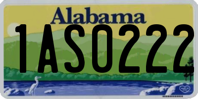 AL license plate 1AS0222