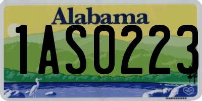AL license plate 1AS0223