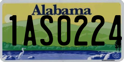 AL license plate 1AS0224