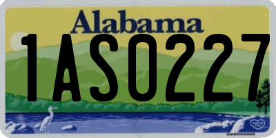 AL license plate 1AS0227