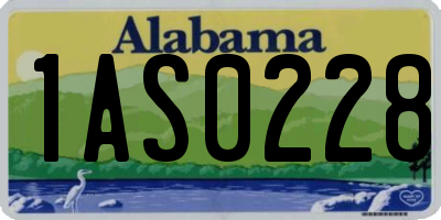 AL license plate 1AS0228