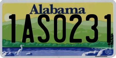 AL license plate 1AS0231