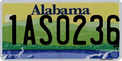 AL license plate 1AS0236