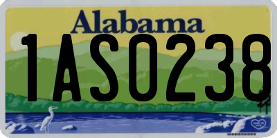 AL license plate 1AS0238