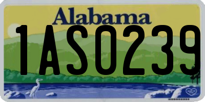 AL license plate 1AS0239