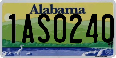 AL license plate 1AS0240