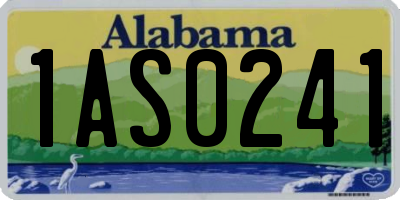 AL license plate 1AS0241