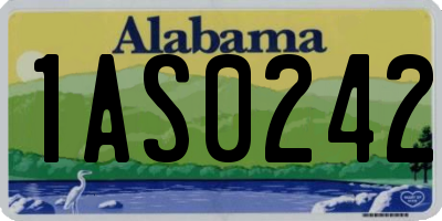 AL license plate 1AS0242