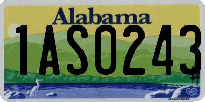 AL license plate 1AS0243