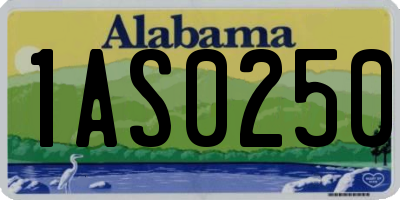 AL license plate 1AS0250