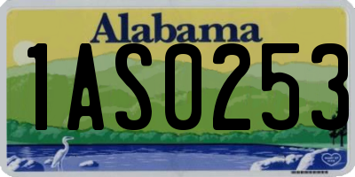 AL license plate 1AS0253