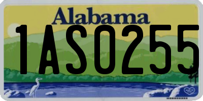 AL license plate 1AS0255