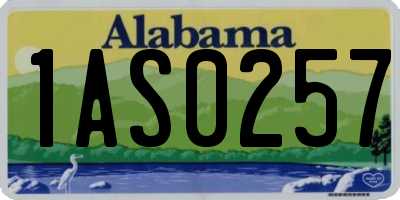 AL license plate 1AS0257