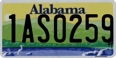 AL license plate 1AS0259
