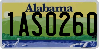 AL license plate 1AS0260