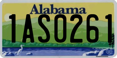 AL license plate 1AS0261