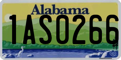 AL license plate 1AS0266