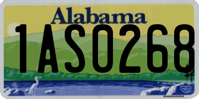 AL license plate 1AS0268