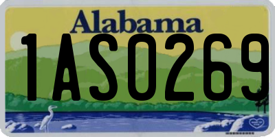 AL license plate 1AS0269
