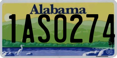 AL license plate 1AS0274