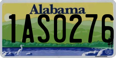 AL license plate 1AS0276