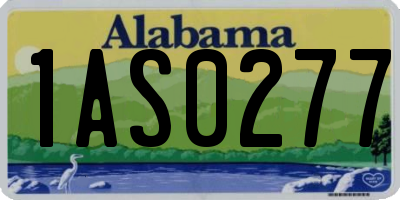 AL license plate 1AS0277