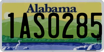 AL license plate 1AS0285