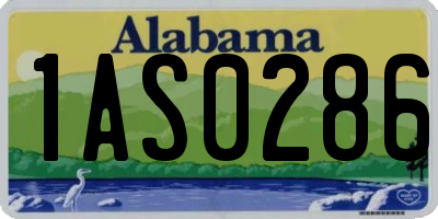 AL license plate 1AS0286